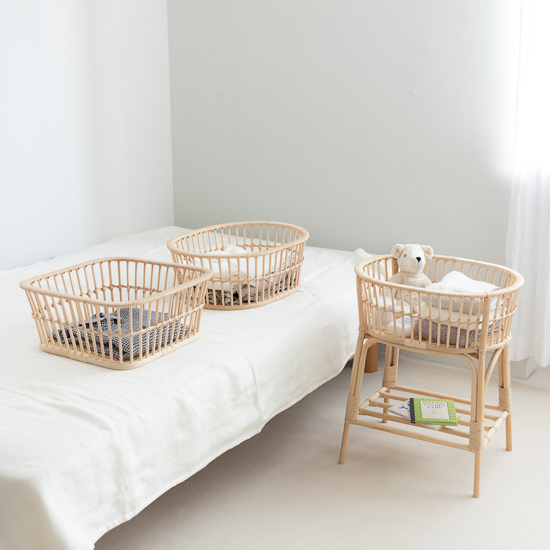 籐の脱衣かご スクエア