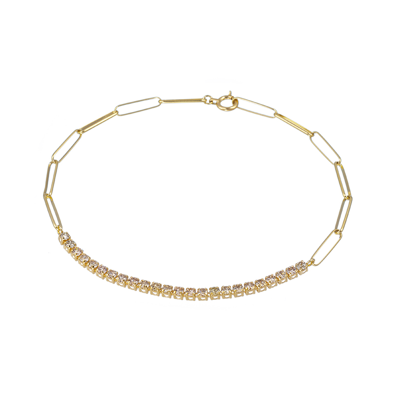 GSTV K18YG ブラウンダイヤモンド シルキータッチ ブレスレット BRD 約