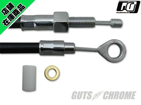 68インチ(約173cm) クラッチケーブル 87-06年 ビッグツイン ブラック