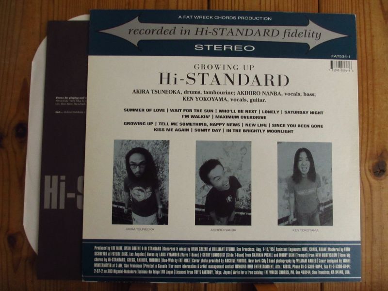 Hi-Standard / Growing Up - Guitar Records