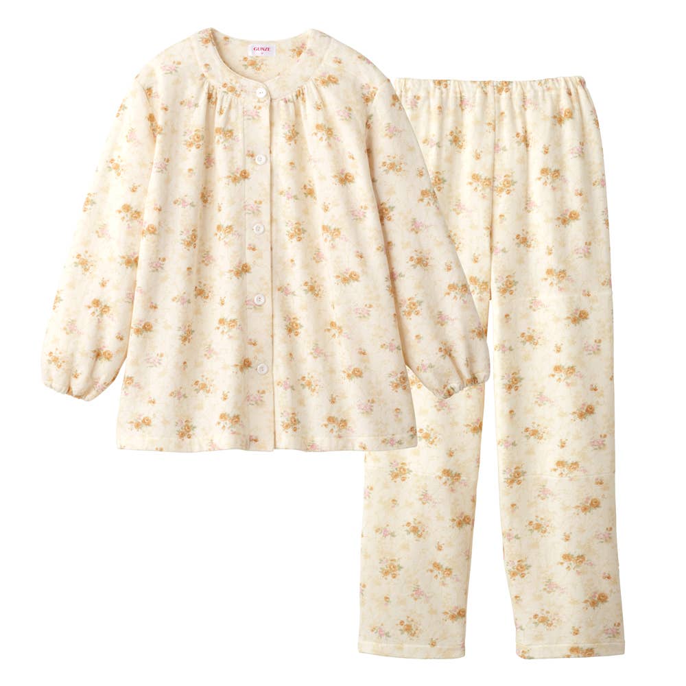 肩ももW保温 パジャマ 長袖長パンツ【SALE】 TG4173 :レディース