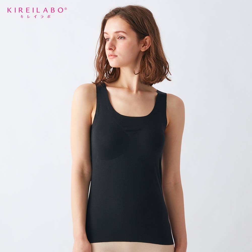 完全無縫製COOL(ひんやり綿混)】カップ付きタンクトップ KL7358R