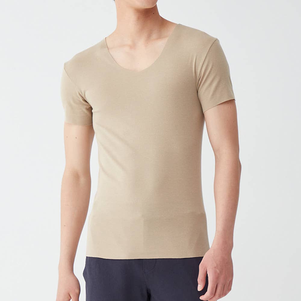 NEXTRA WARM】半袖Vネックシャツ（V首）【SALE】 YN7215 :メンズ トップス