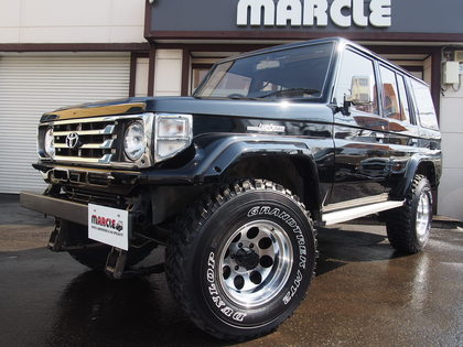 ランクル77ブラックパールロングボディ！クロカンバンパー付です