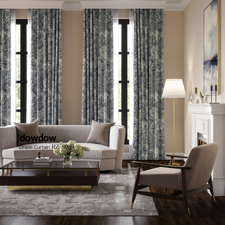 アメリカンクラシック】森の風景のジャガード織のドレープカーテン【RZ