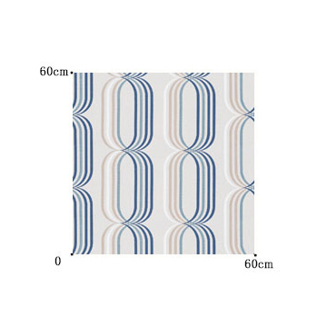 ミッドセンチュリー】レトロモダンの幾何学柄プリントの遮光カーテン