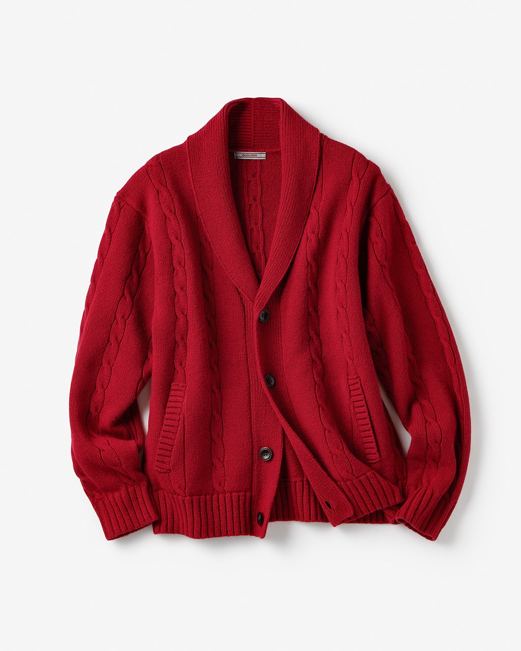 ケーブル編みショールカーディガン/DoCLASSE