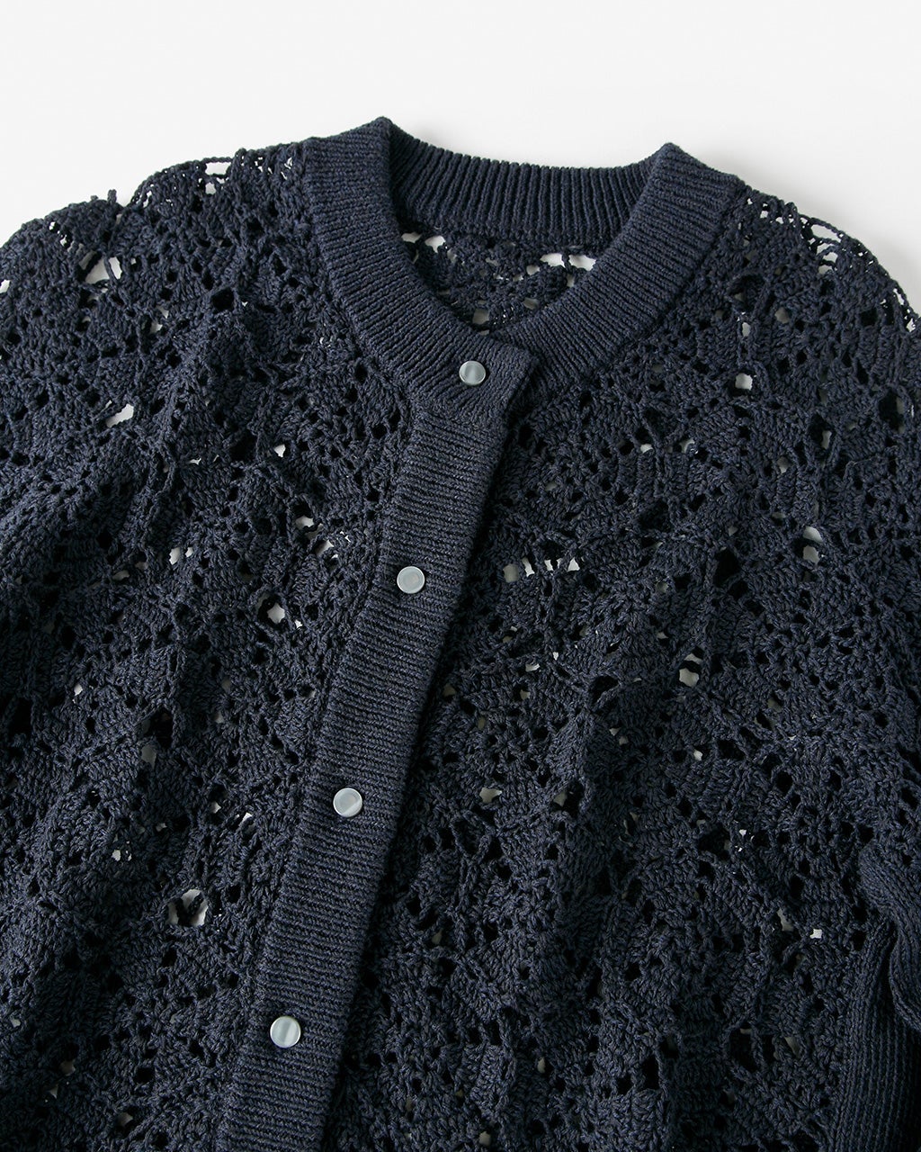 ハンドニット・透かし編みカーディガン/DoCLASSE