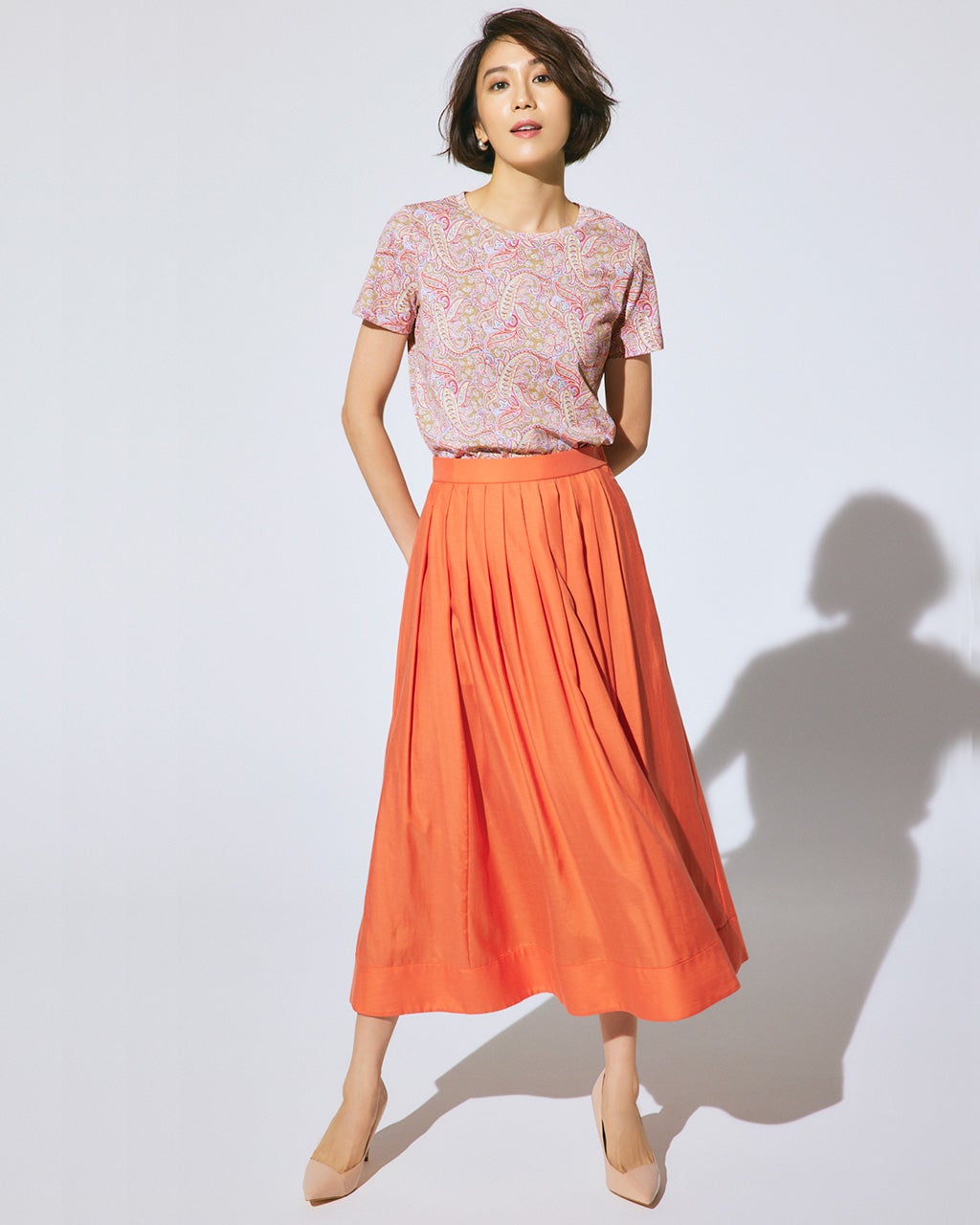 キュプラコットン・フレアスカート/DoCLASSE