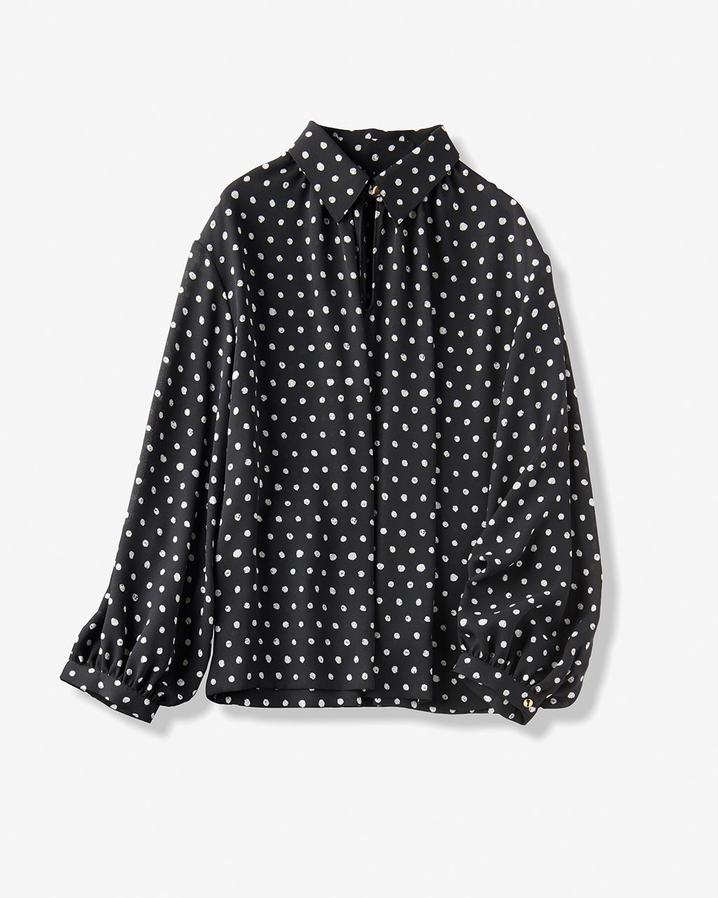 ポルカドット・ジョーゼットブラウス/DoCLASSE