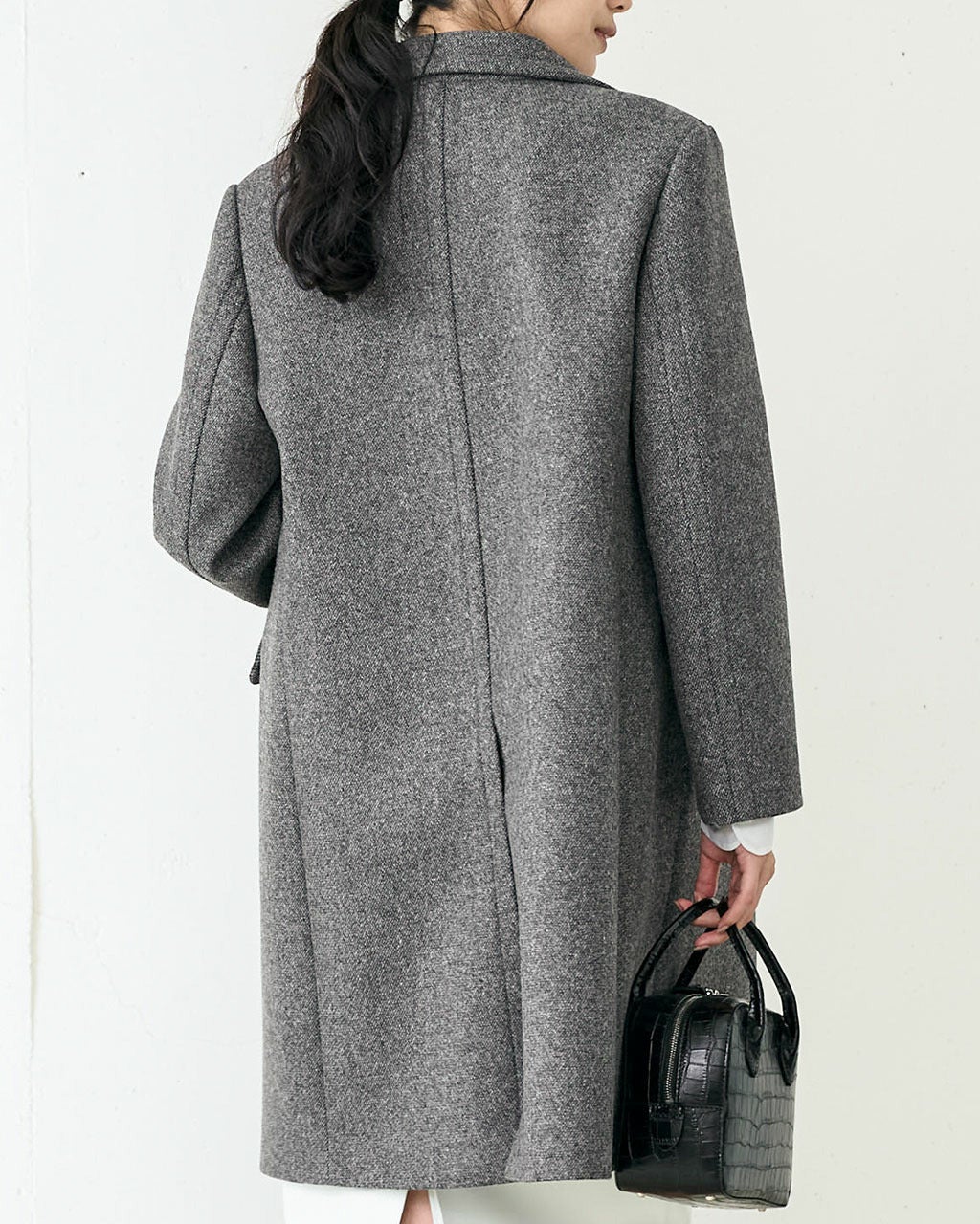 ボンディングツイード・チェスターコート/DoCLASSE