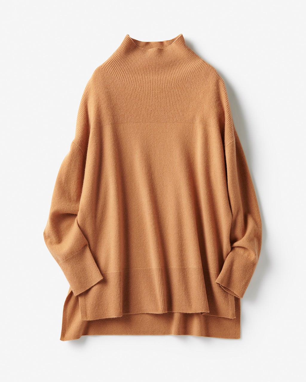 プレミアムカシミヤ・切替ハイネックセーター/DoCLASSE