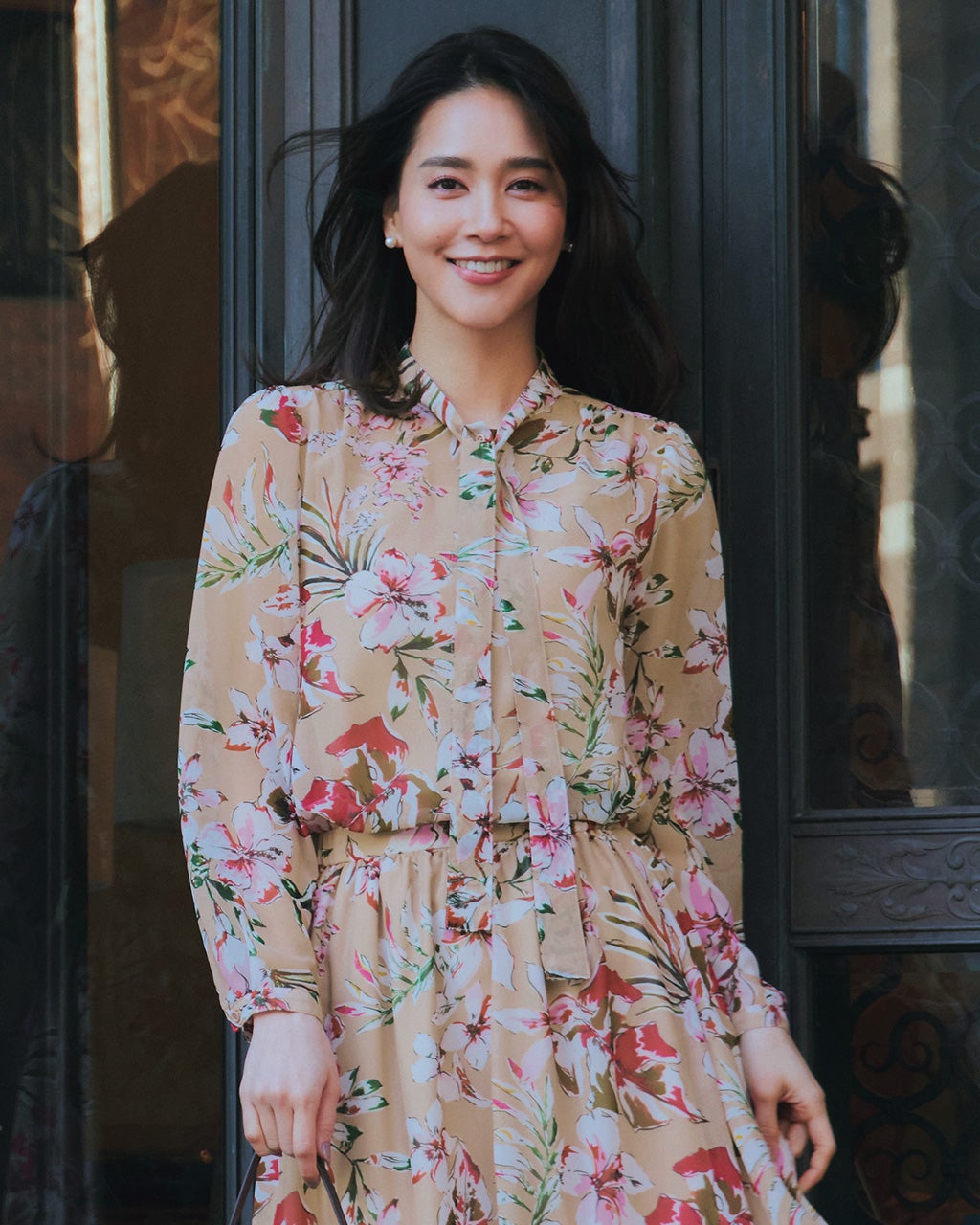 シフォンジョーゼット・花柄ブラウス/DoCLASSE