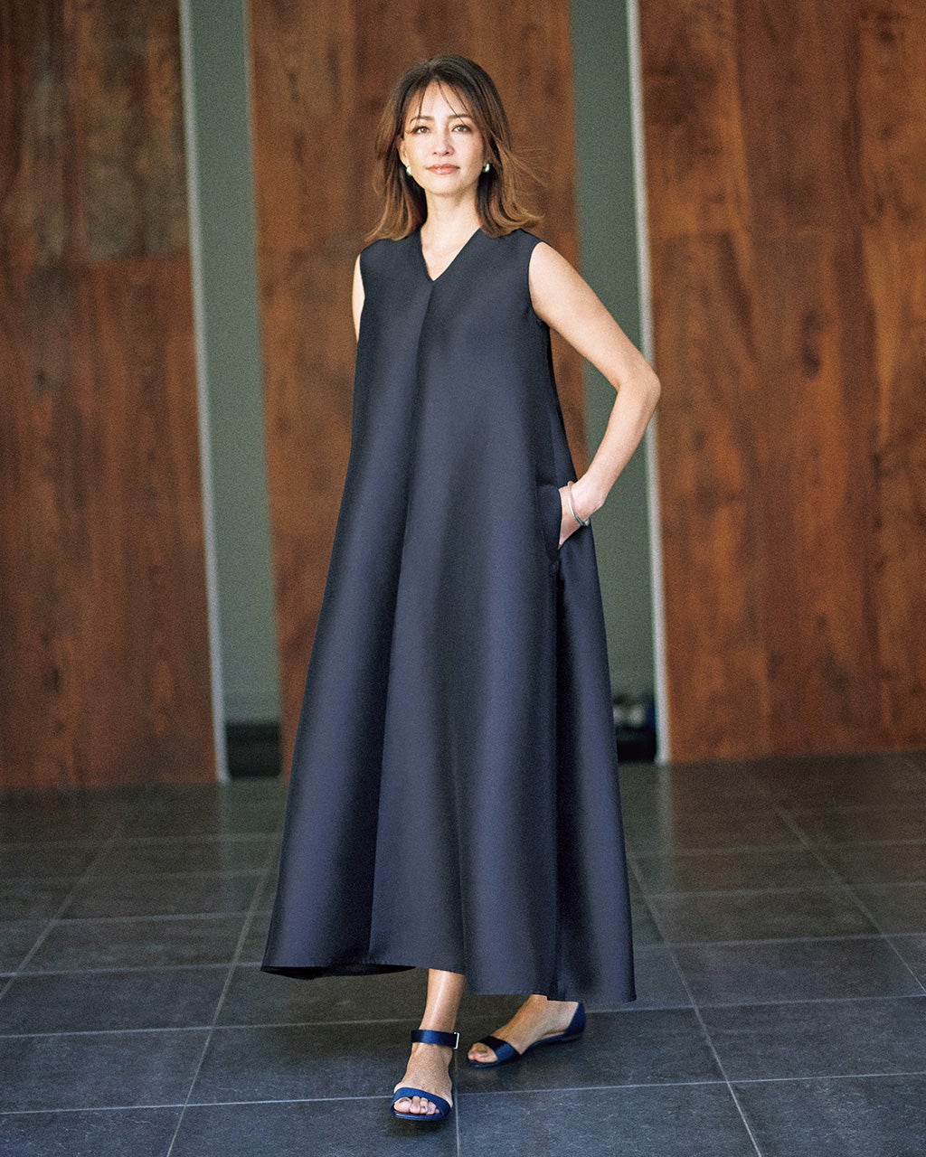 シルキーダブルクロス・テントラインワンピース/DoCLASSE