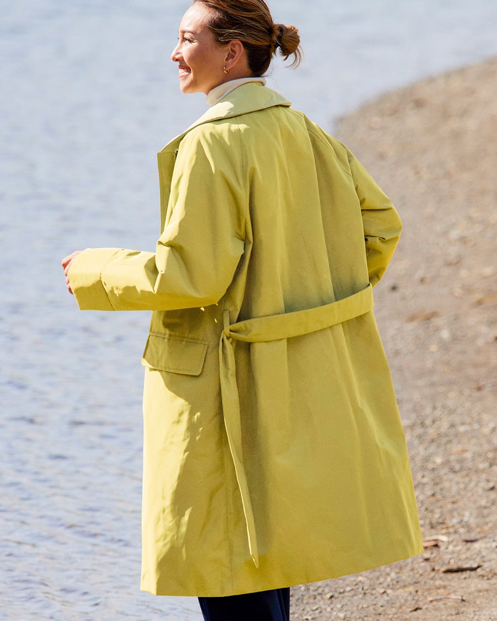 マジカルサーモ・配色ステンカラーコート/DoCLASSE