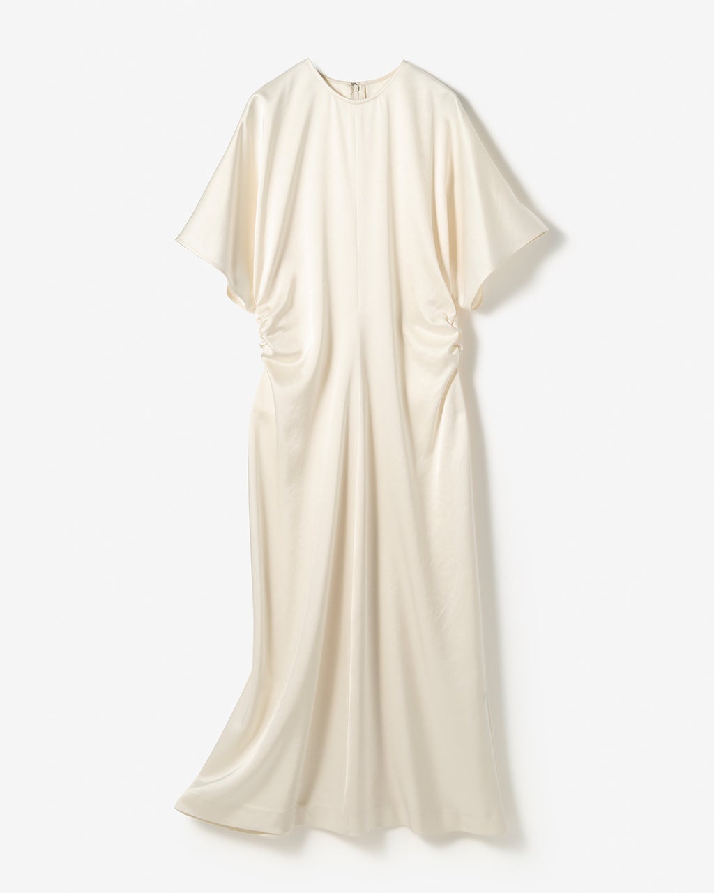 ダブルサテン・ウエストギャザーワンピース/DoCLASSE