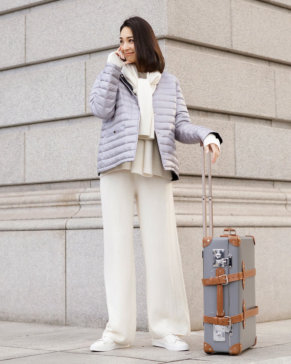 ピュアカシミヤ・ニットストール/DoCLASSE