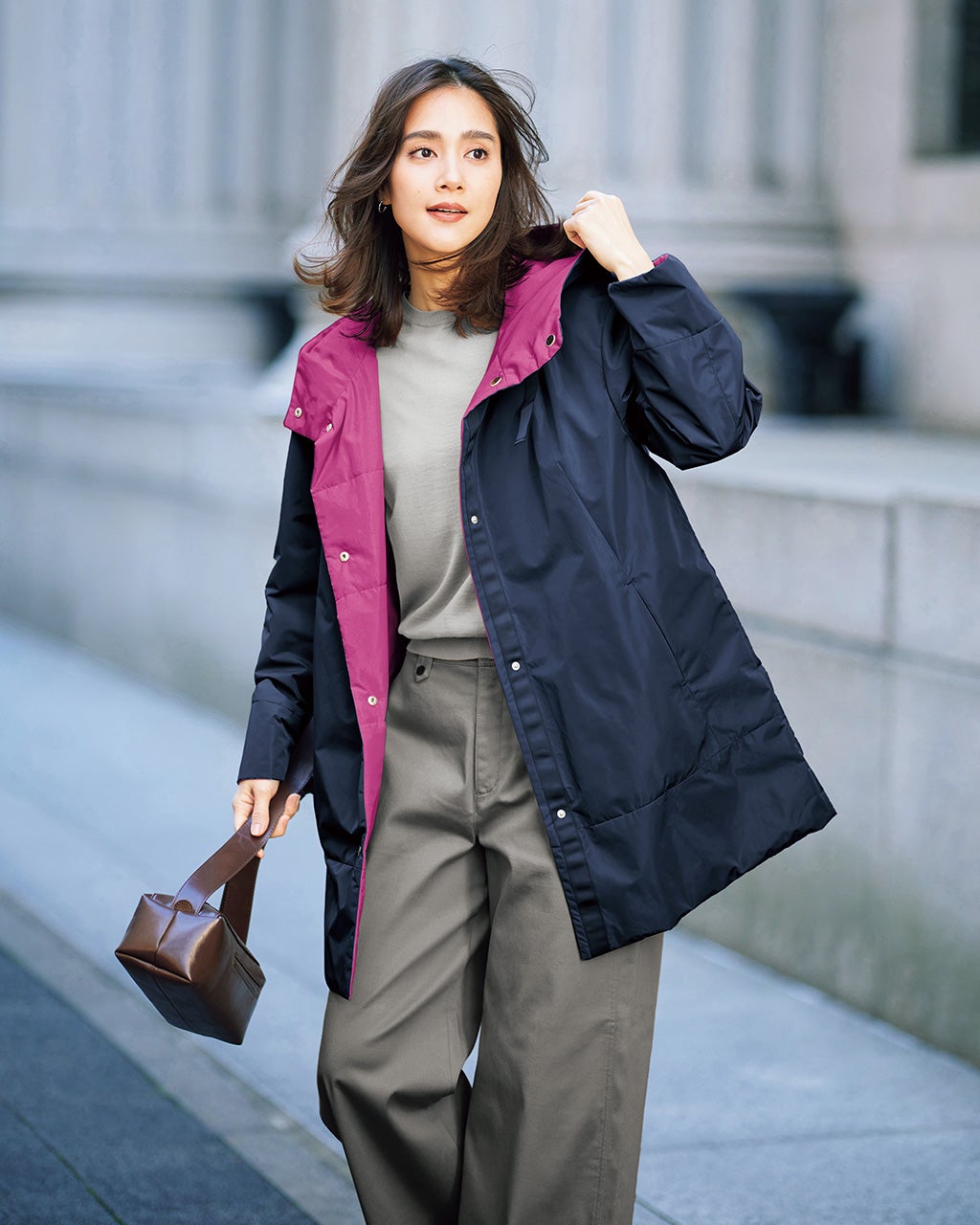 マジカルサーモ・リバーシブルフードコート/DoCLASSE