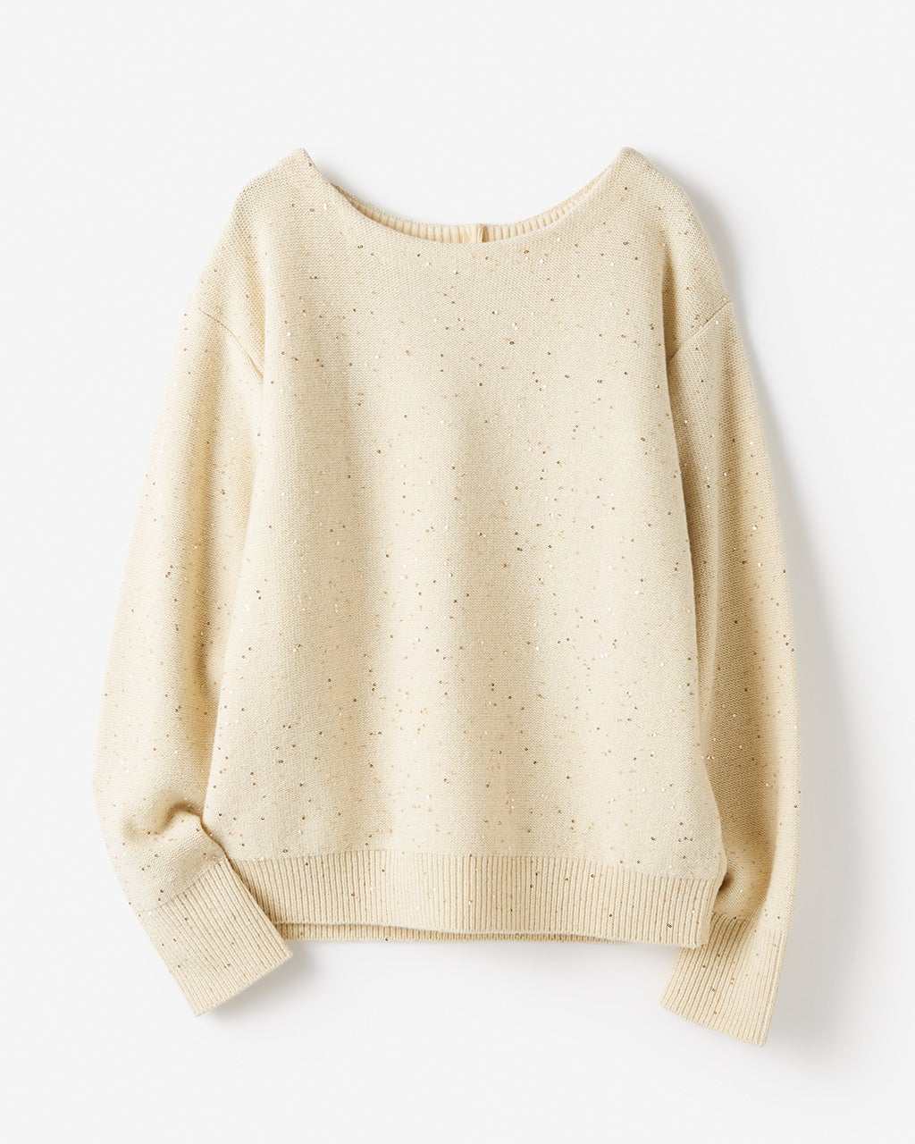 ウール混・スパンコールラメセーター/DoCLASSE