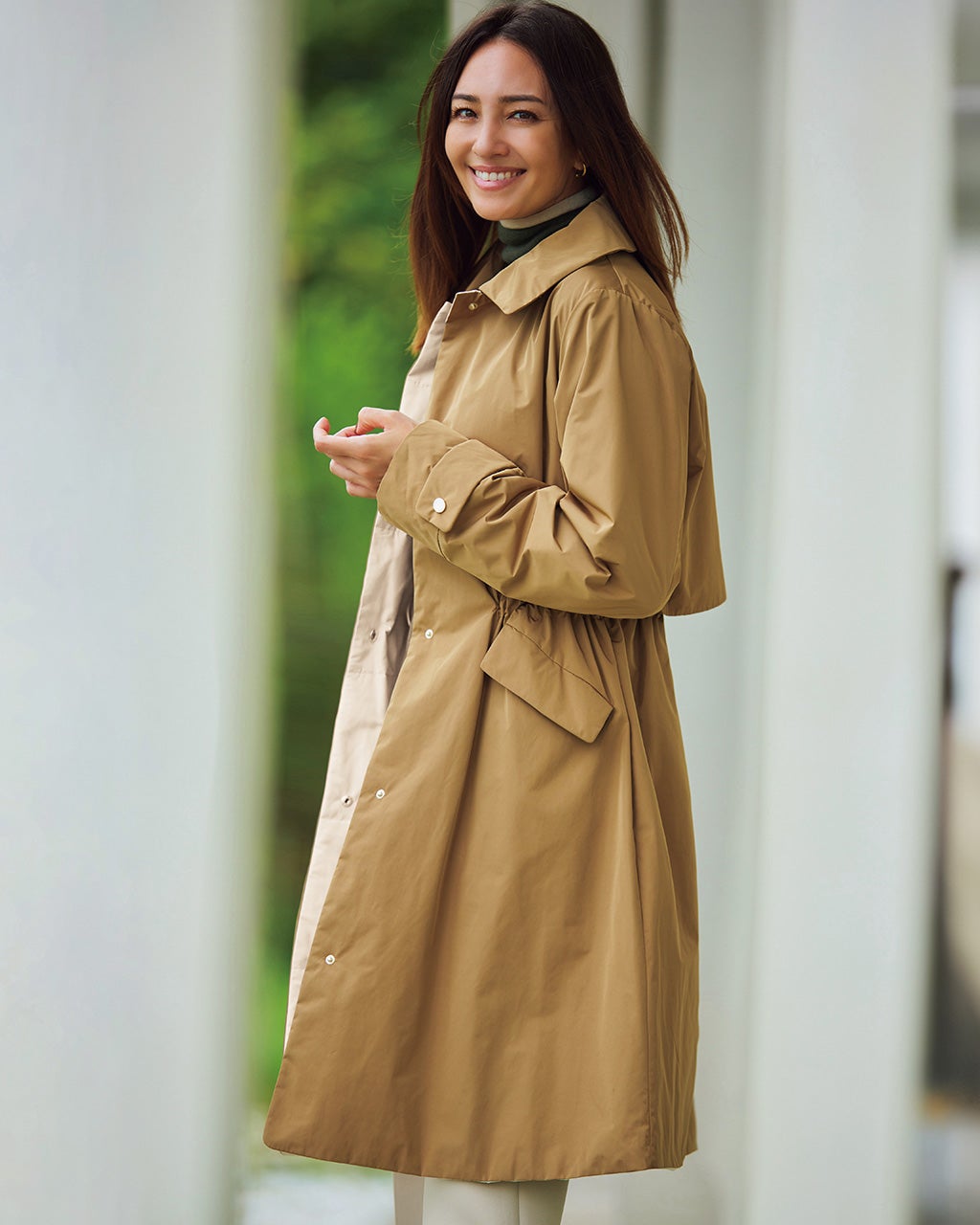 マジカルサーモ・ステンカラーコート／ロング/DoCLASSE