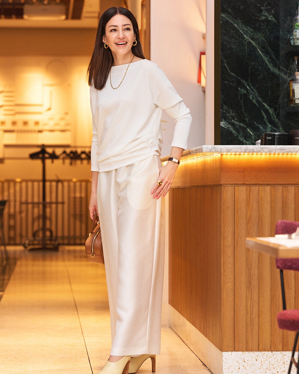 シルキーダンボール・ボートネック/DoCLASSE