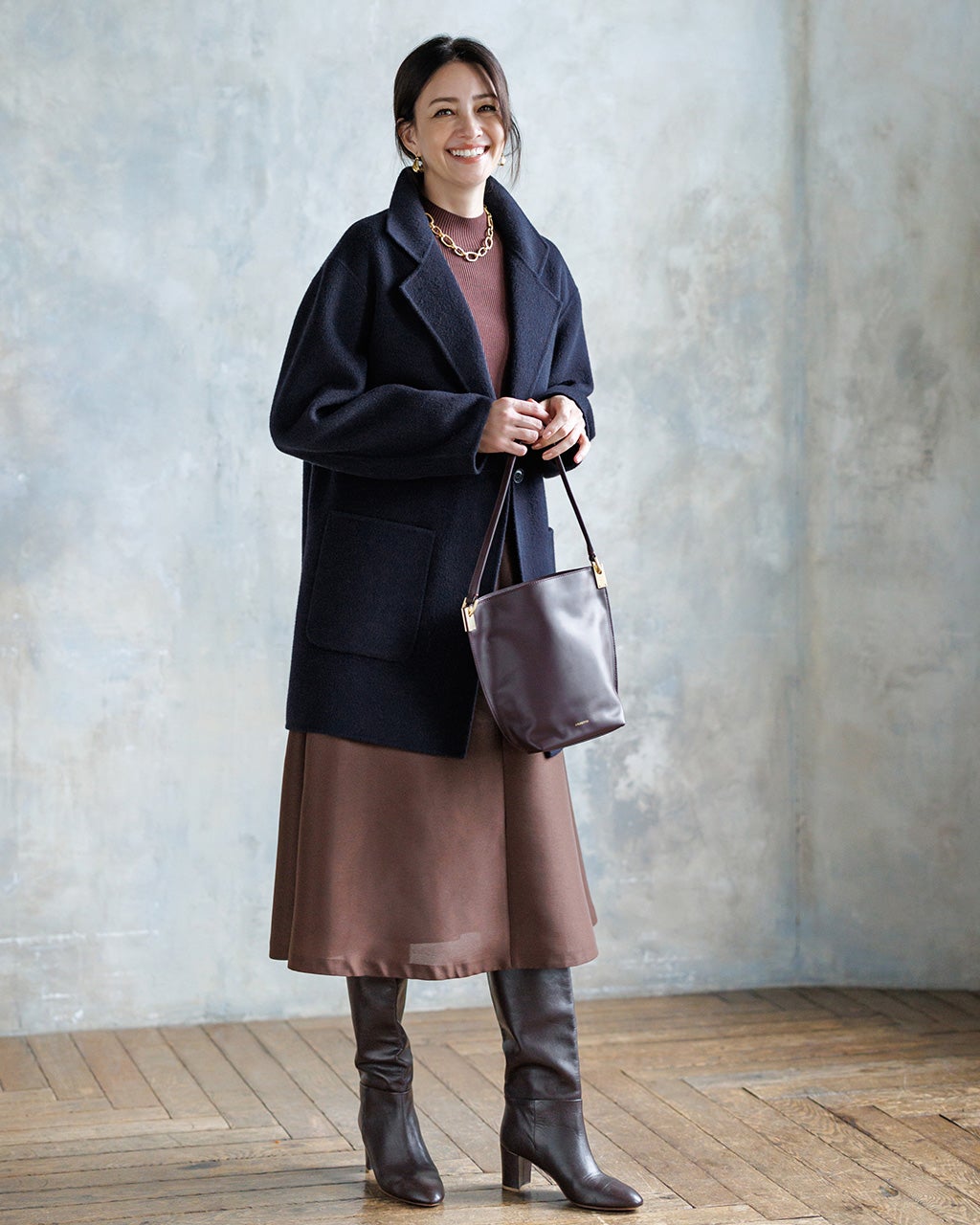 ピュアウールリバー・ジャケットコート/DoCLASSE