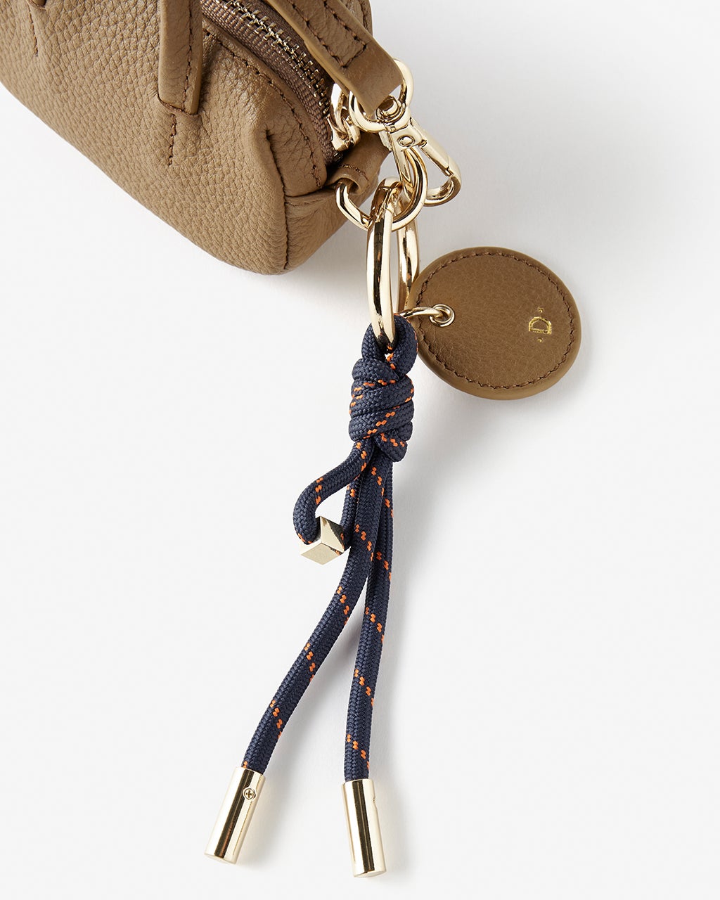 本革・ミニバッグチャーム／キーリング付き/DoCLASSE