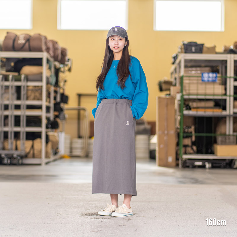 ウサロゴスカート(アイボリー/チョコブラウン/ブラック/グレー）SK118