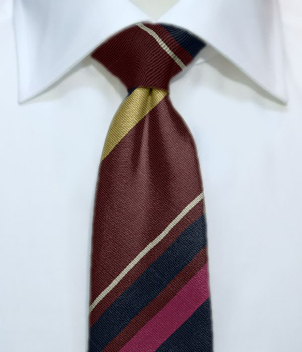 国産】ボルドー×ネイビー レジメンタル ネクタイ | 土井縫工所 公式