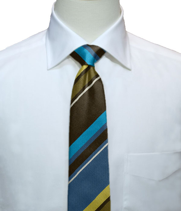 国産】ブラウン×ブルー レジメンタル ネクタイ | 土井縫工所 公式通販