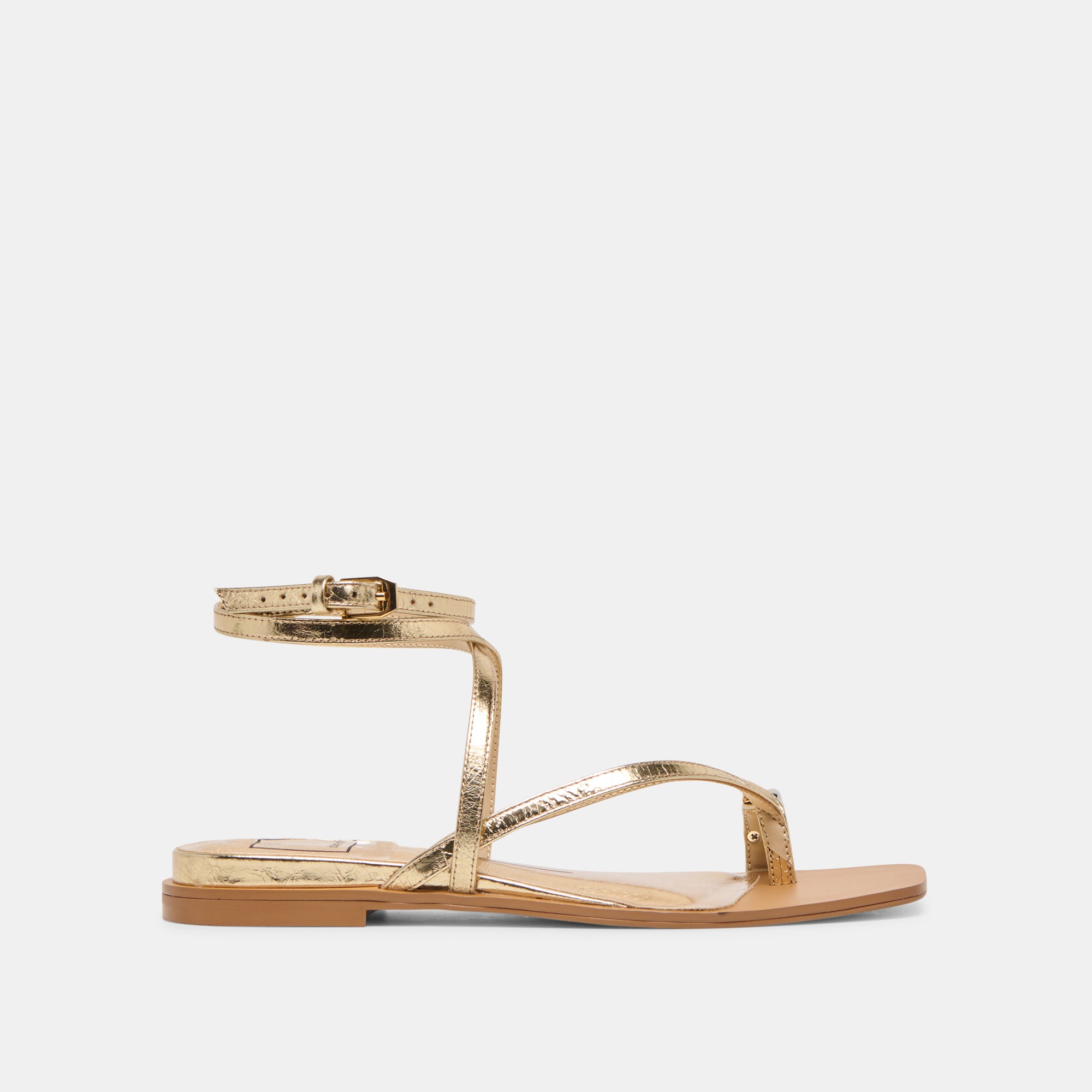 Tyrice Gold Leather Sandals | Dolce Vita