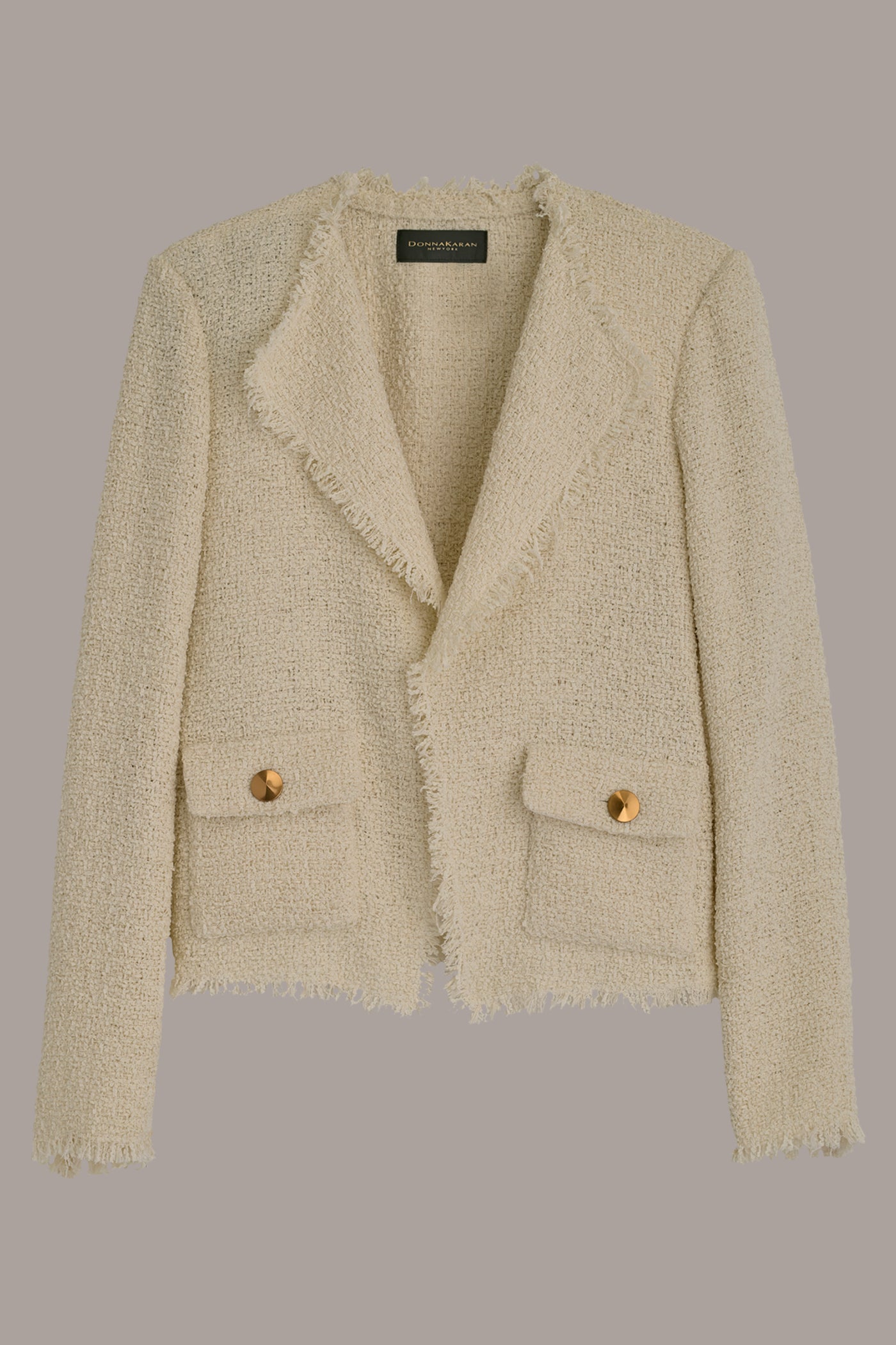 Frayed Tweed Suit Jacket | Blazer | Donna Karan