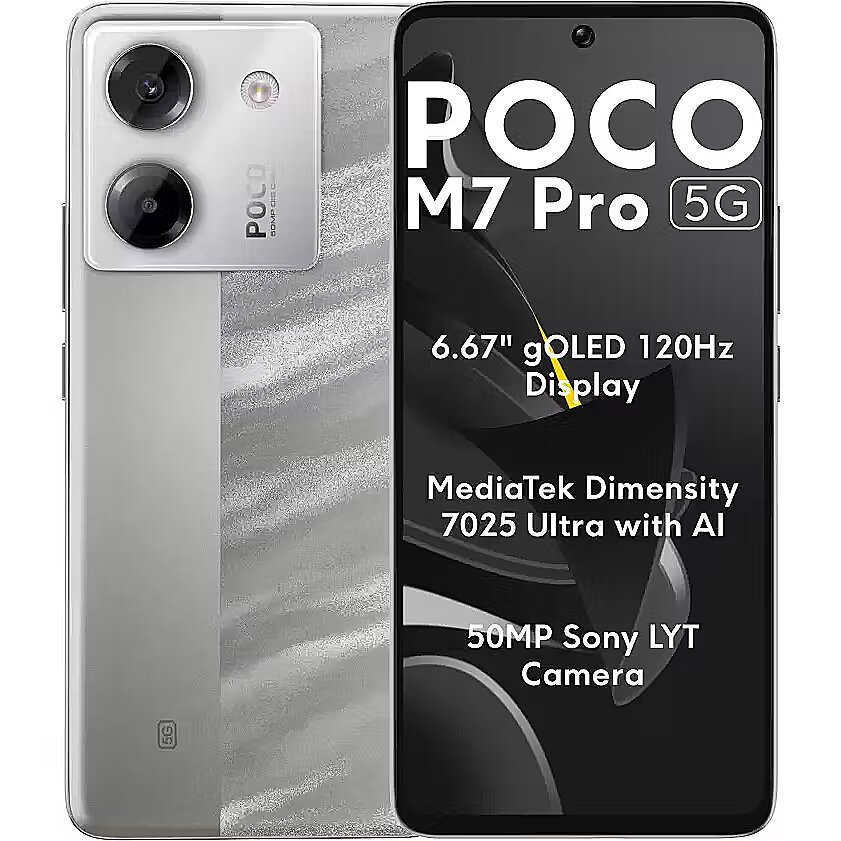 Xiaomi Poco M7 Pro 5G, 8GB/256GB, Silver (MZB0IHFEU)