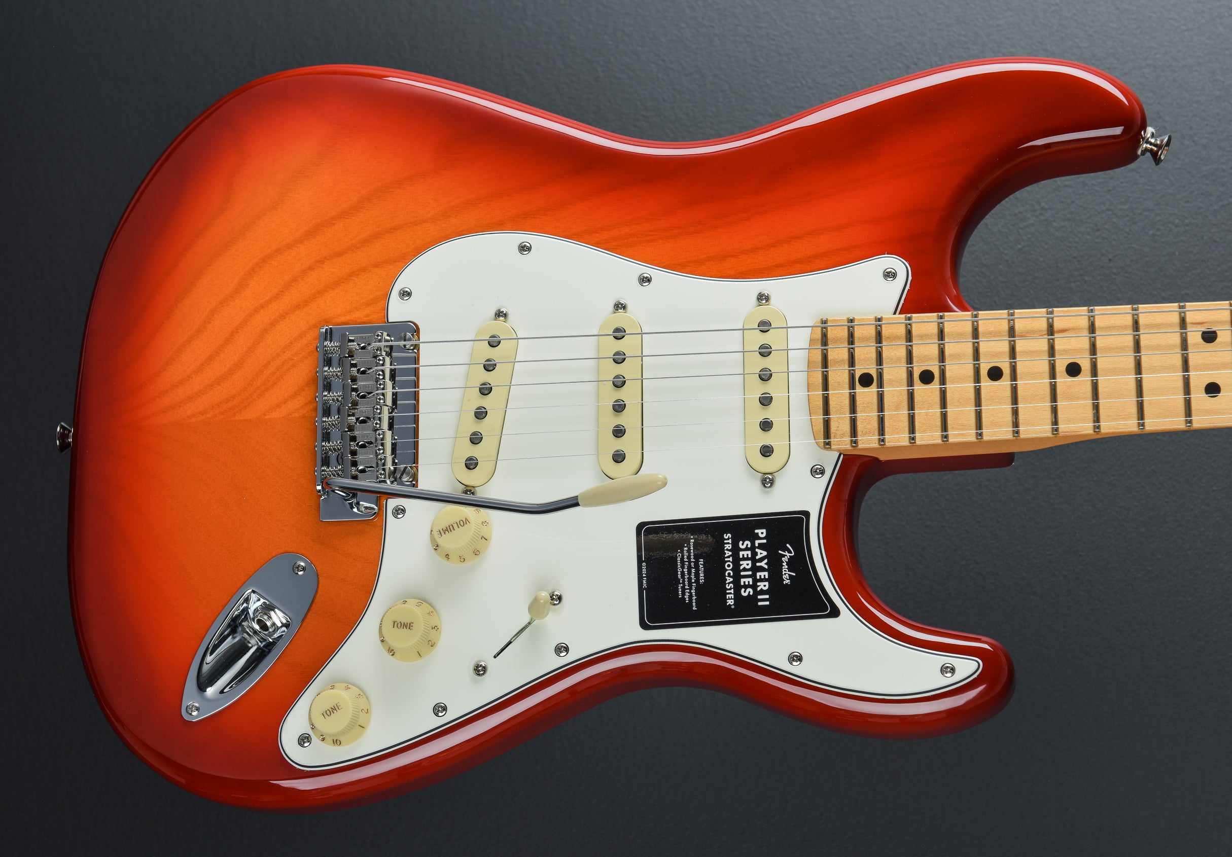 Player II Stratocaster - Aged Cherry Burst w/Maple – Dave's Guitar