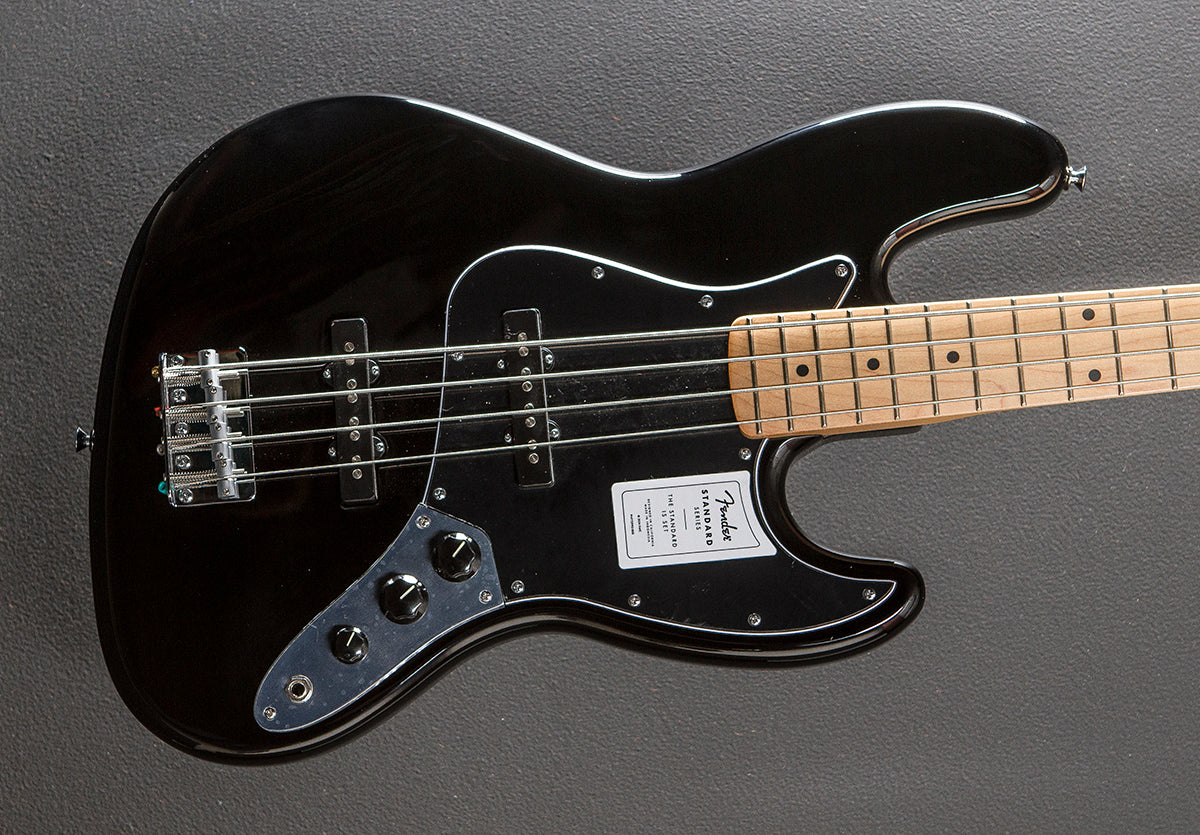 Standard Jazz Bass - Black w/Maple – Dave's Guitar Shop