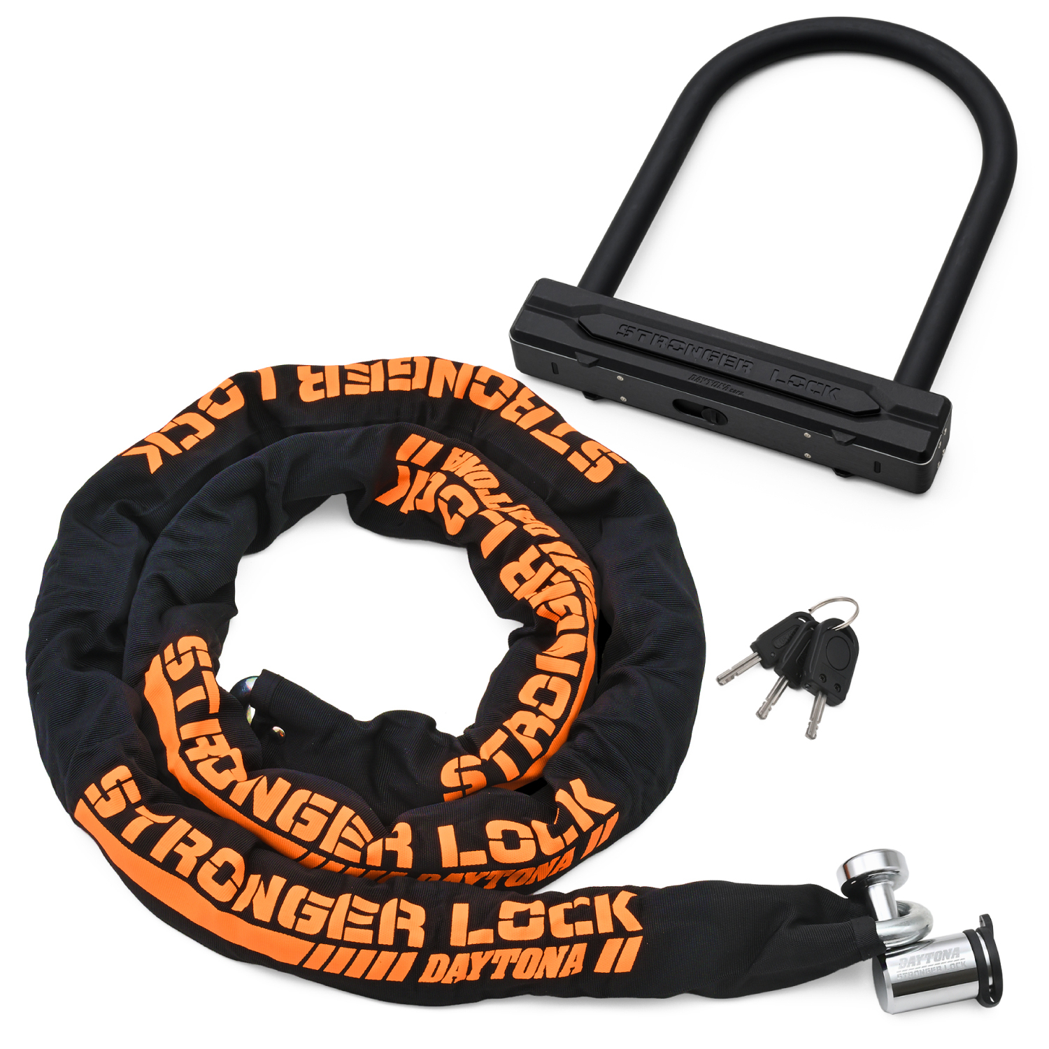 ストロンガーロックセット チェーンロック2.0+U字ロックH220mm｜株式