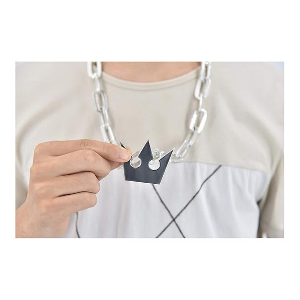 Sora Necklace with Thick Chain Crown Pendant for Halloween