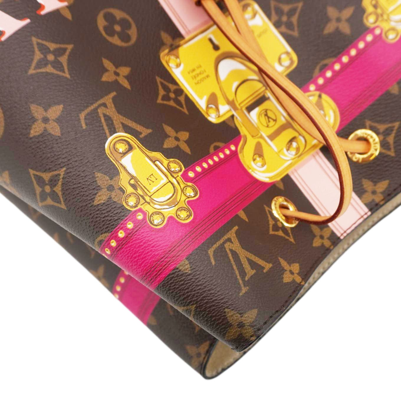 LV Neonoe Summer Trunks Monogram Canvas Crossbody Bag Brown