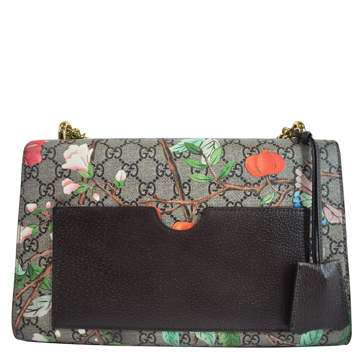 Gucci Tian Padlock GG Supreme Leather Shoulder Bag