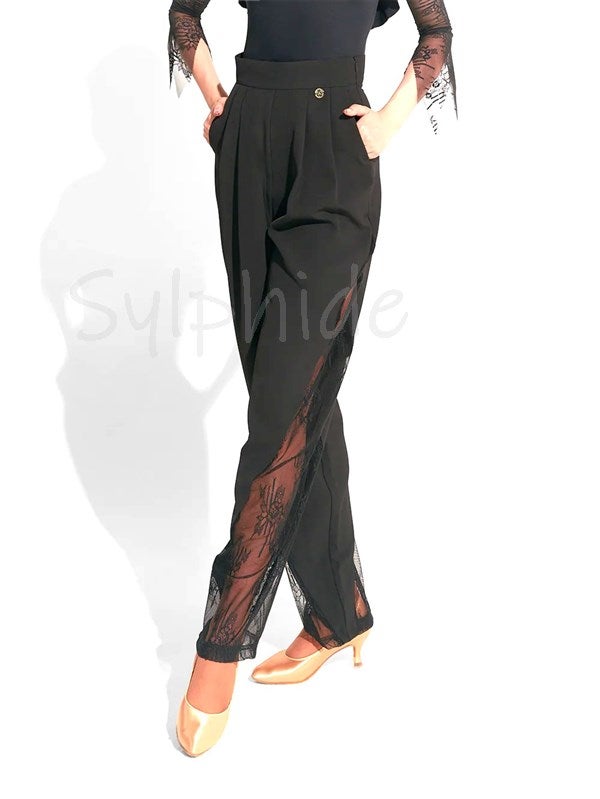 当社仕入】社交ダンスウェアーDanceQueen・XS・S・M【DQ788・黒パンツ