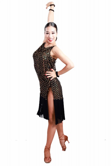 取り寄せ品】社交ダンス衣装 ラテンワンピース（M・L） 3L00163