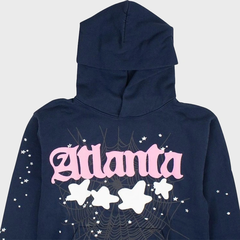 Navy Blue Sp5der Atlanta Pullover Hoodie