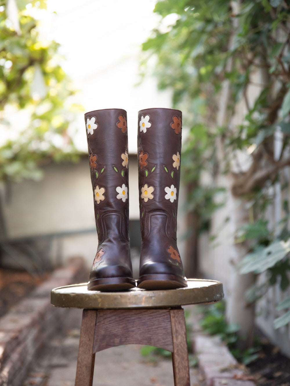 Flower Boots Chocolate Brown – Dandelie