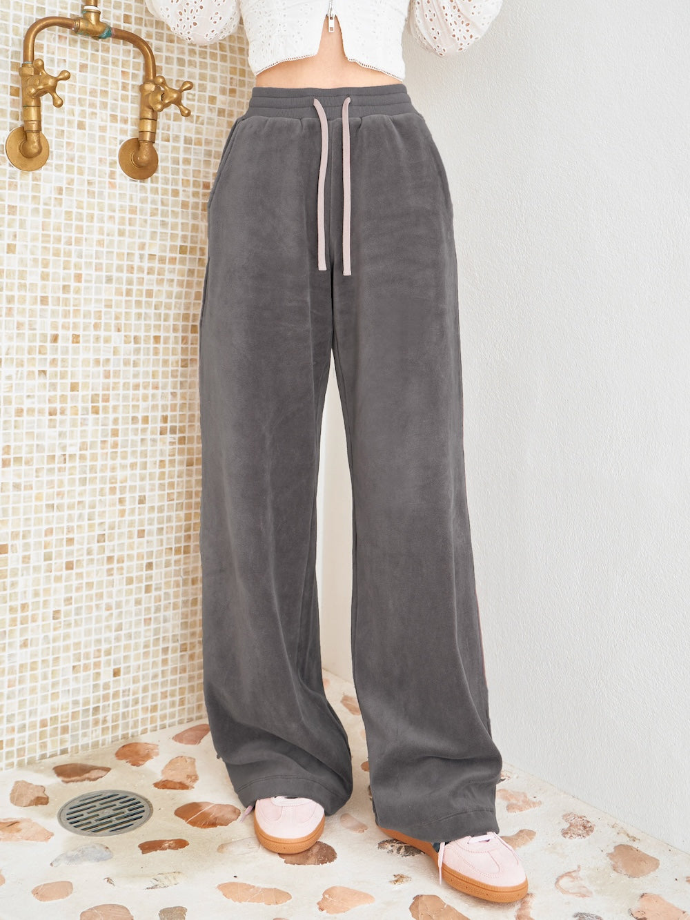 バイカラーコードベロアワイドパンツ – Darich (ダーリッチ)