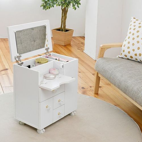 LILY(リリィ) コスメワゴン MJ-001WH JK-PLAN ドレッサー ホワイト