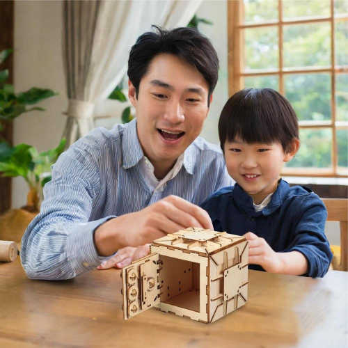 木製ダイヤル式金庫型貯金箱クラフトキット 58431 アーテック 工作用品