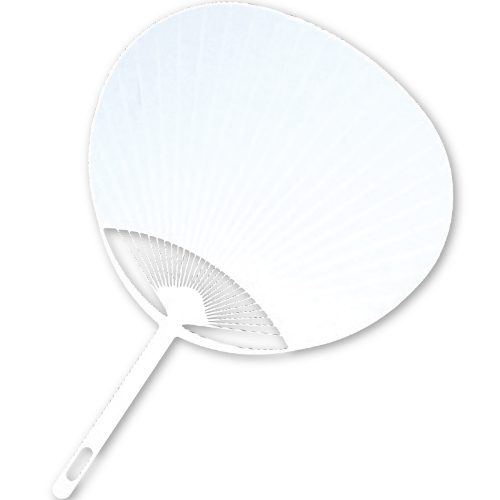 ポリ平柄うちわ 白貼り 5枚セット 18154 アーテック 運動会・発表会