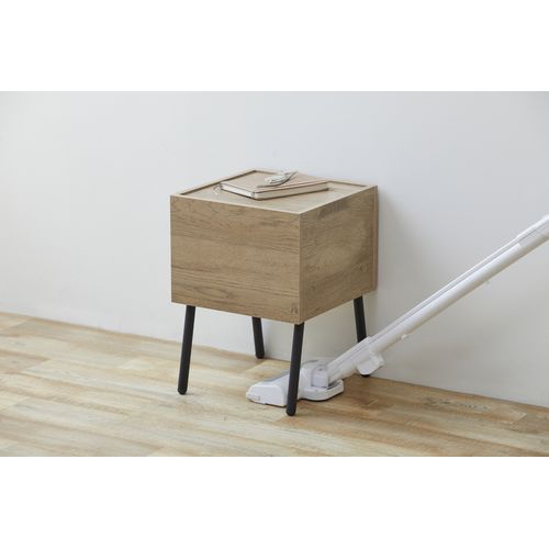 アイアンウッドサイドテーブル IWST-300R アイリスオーヤマ 木製