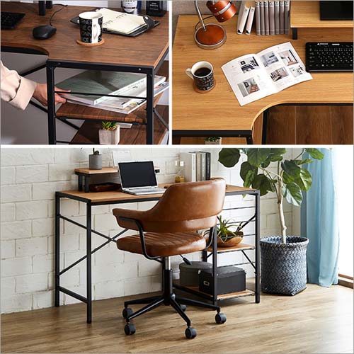 ヴィンテージ風 ガス圧昇降 デスクチェアセット 【GABBY×Lubbock】 SH