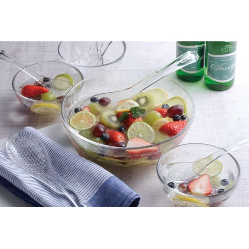 しずくレンゲ大サービングセットクリア TW－3746 曙産業 ガラス